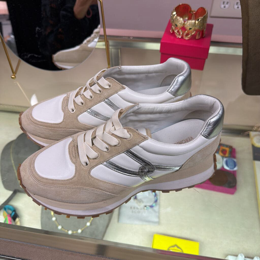Veronica Beard - Valentina Sneakers in Coconut/Ecru Colorway