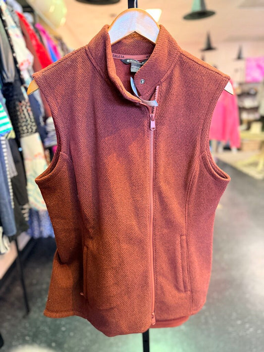 Athleta- Zip Up Vest- Ancient Mahogany