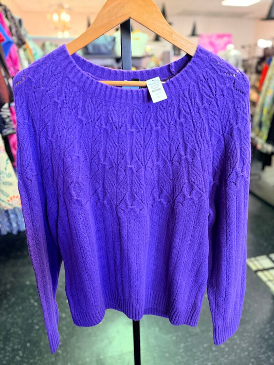 Talbots- NWT- Cable Knit Sweater - Purple