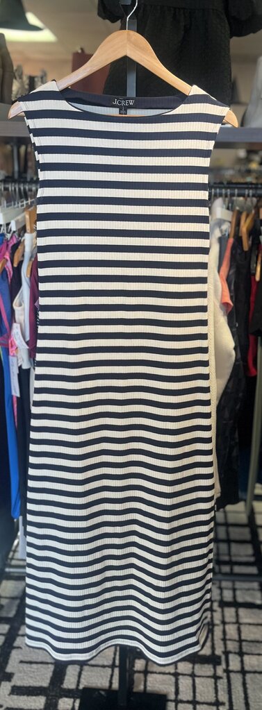 J.Crew - Ribbed Sleeveless Maxi - Navy Stripes