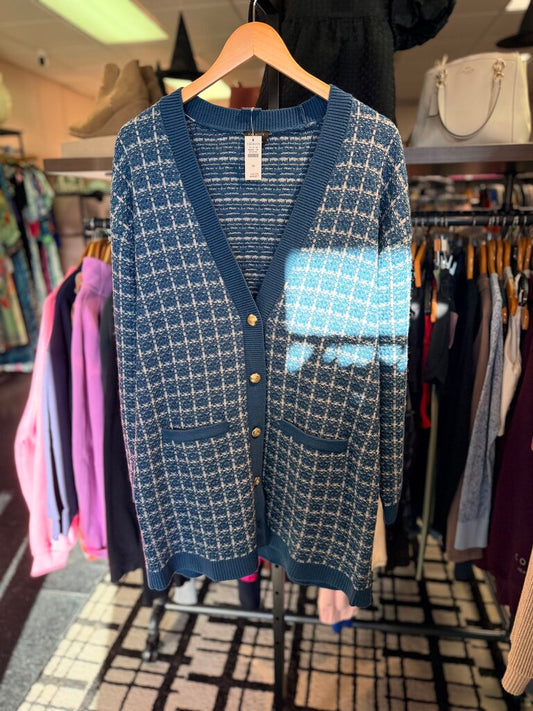 Talbots - NWT Wool Plaid Cardigan