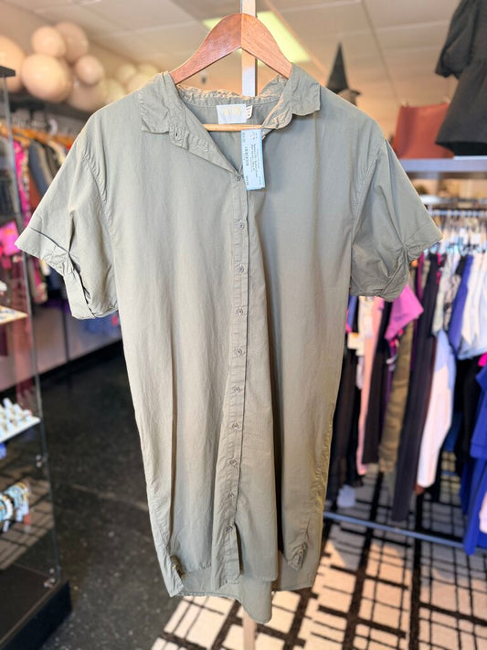 Nation LTD - Button Down Shirt Dress - Olive
