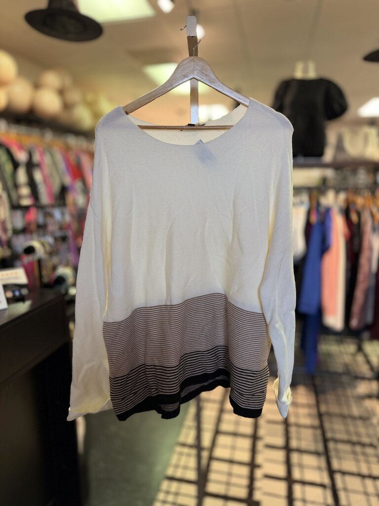 Charlie B - Colorblock Striped Knit Sweater