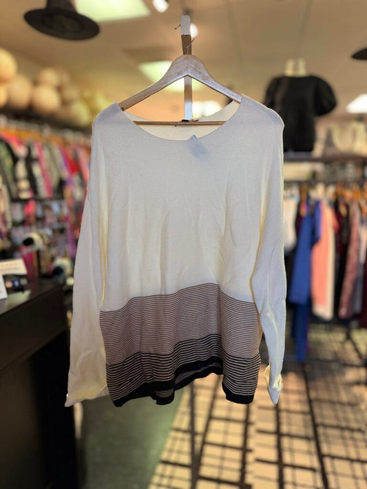 Charlie B - Colorblock Striped Knit Sweater