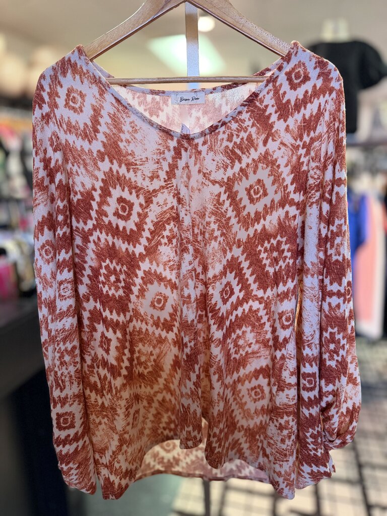 Beeson River - Geometric Ikat Top