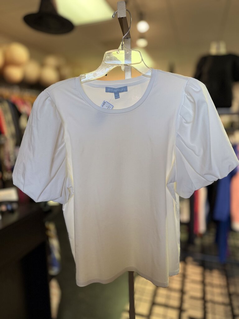 Antonio Melani - SS Puff Sleeve Knit Top - White
