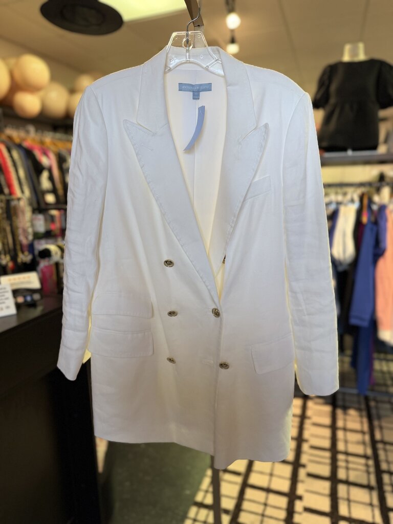 Antonio Melani - Twill Blazer w. Gold Buttons - White