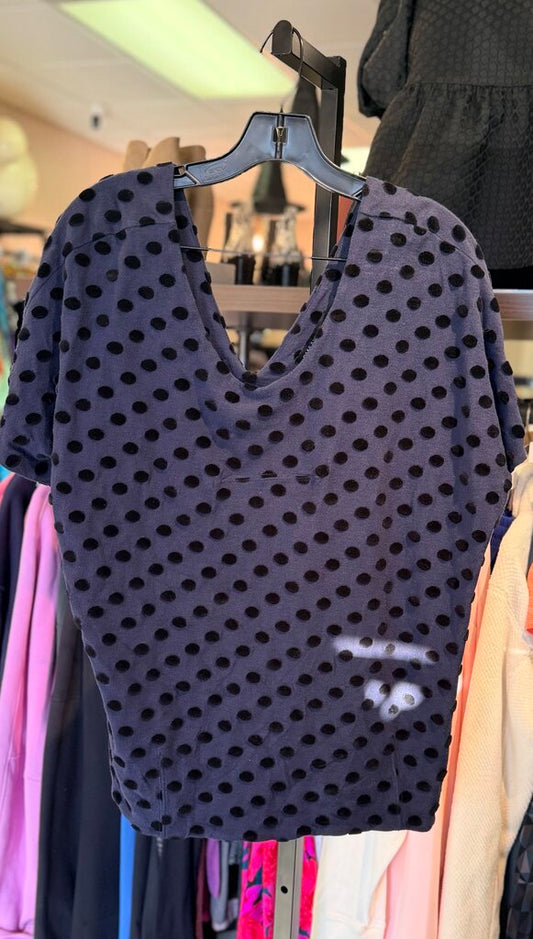 Marc by Marc Jacobs - Textured Polka Dot Top - Navy