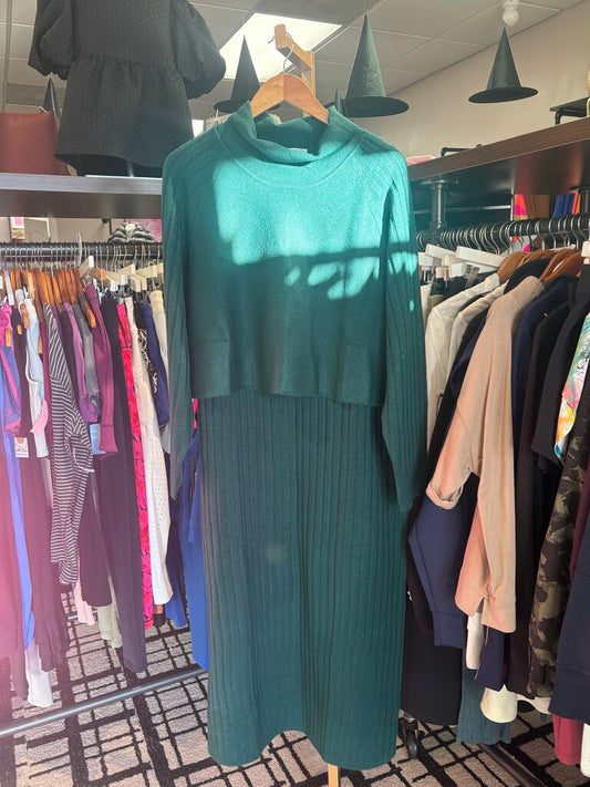Coldwater Creek - Popover Sweater Dress - Green