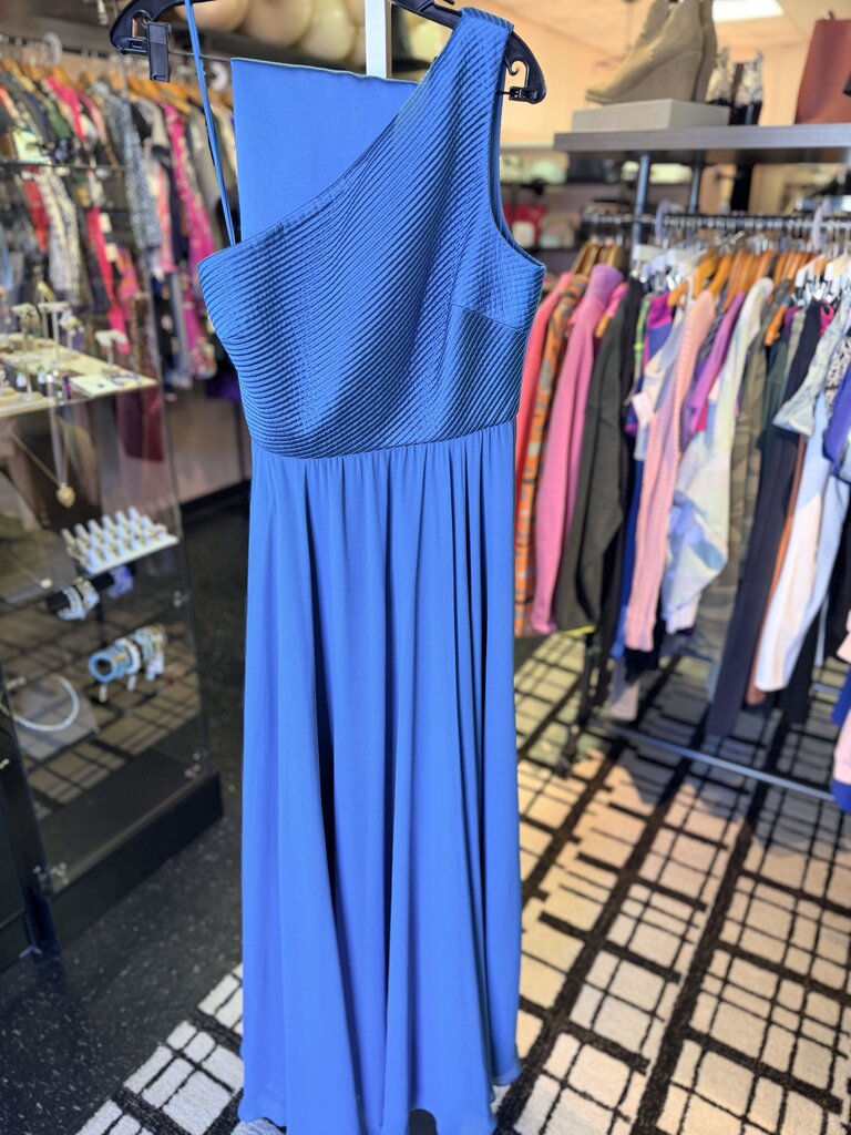 Badgley Mischka - NWT One Shoulder Trapunto in Prussian Blue