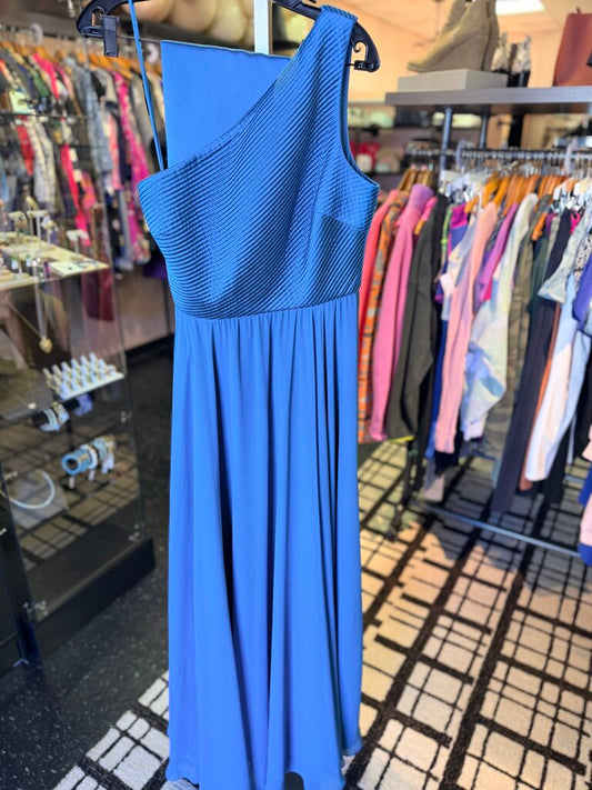 Badgley Mischka - NWT One Shoulder Trapunto in Prussian Blue