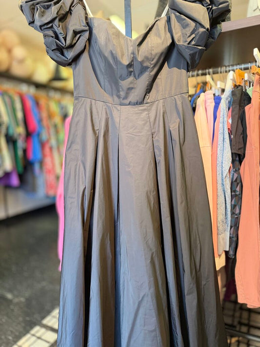 Marchesa Notte - NWT Balloon Sleeve Tafetta Gown in Black