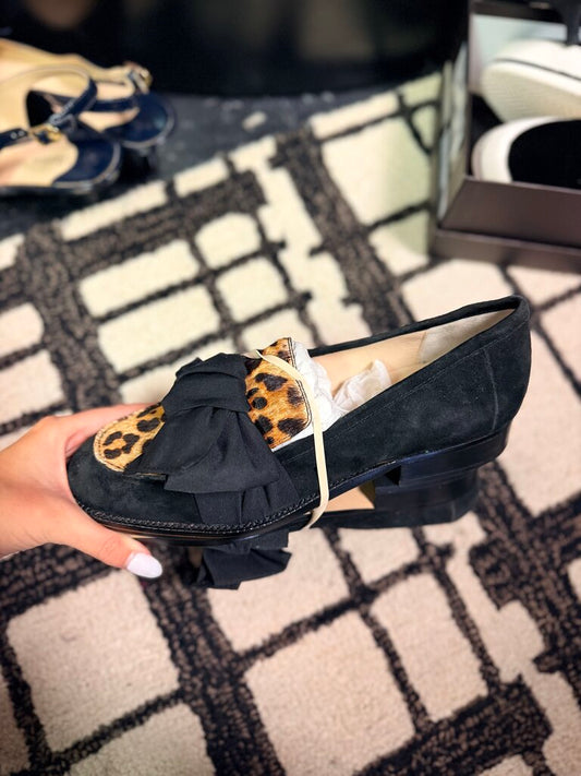 Botkier - Violet Bow Loafers - Black Suede