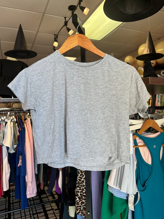Lululemon - Cropped Cotton Tee - Gray