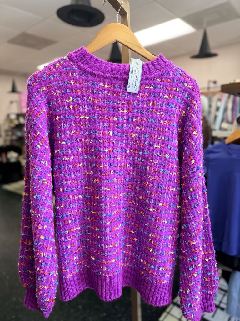 Loveriche - Pink Knit Confetti Sweater -
