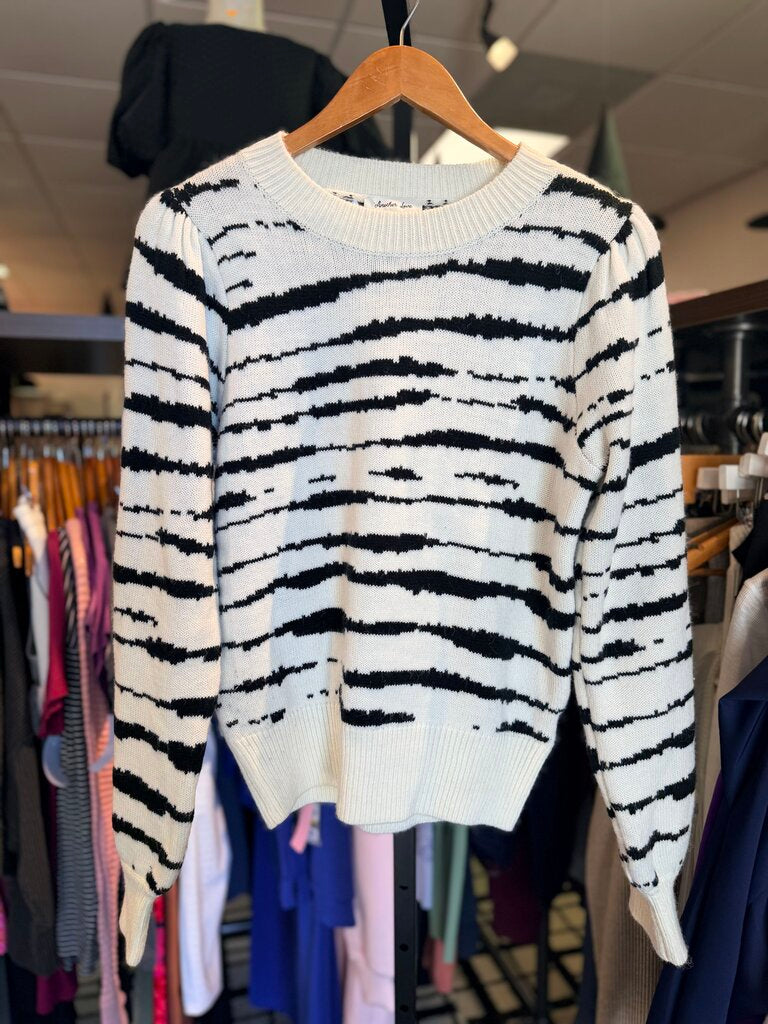 Another Love - Striped Sweater - White/Black
