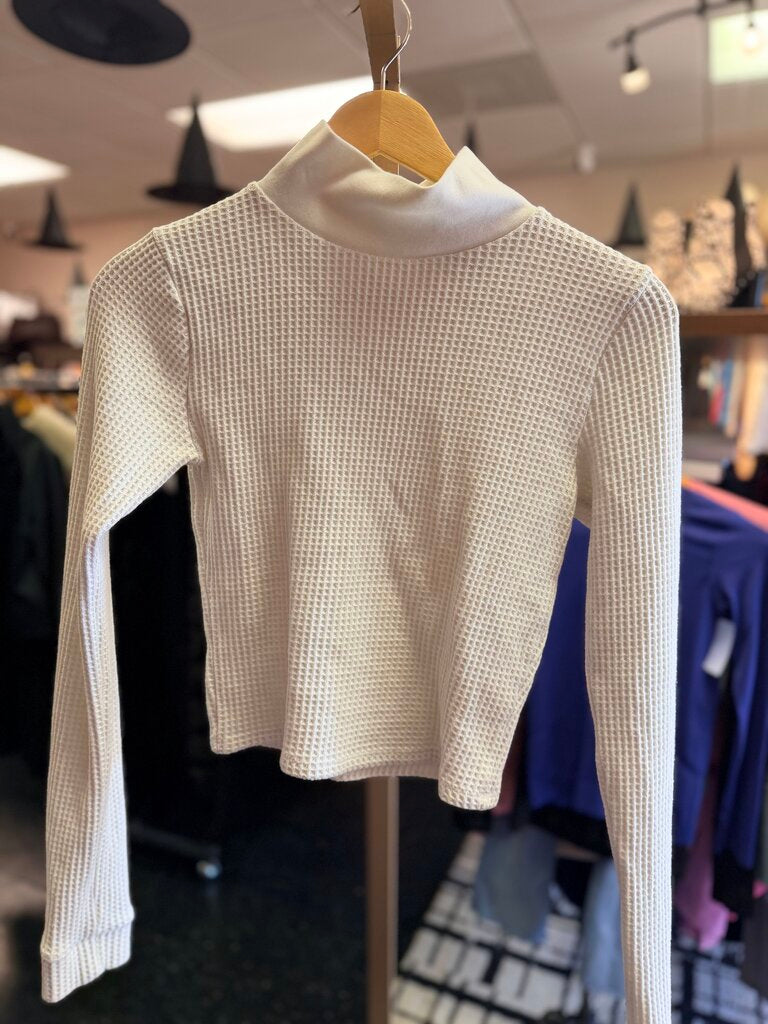Aerie - Waffle Turtleneck - White