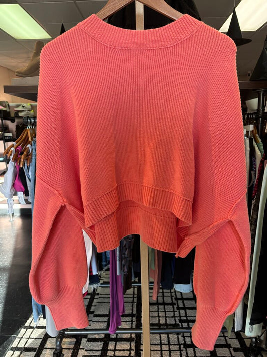 Free People - Oversized Ribbed Knit Sweater - Salmon