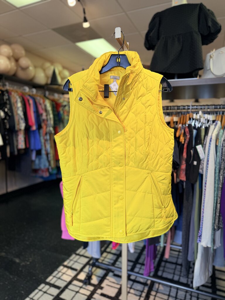 Talbots - Quilted Puffer Vest - Yellow