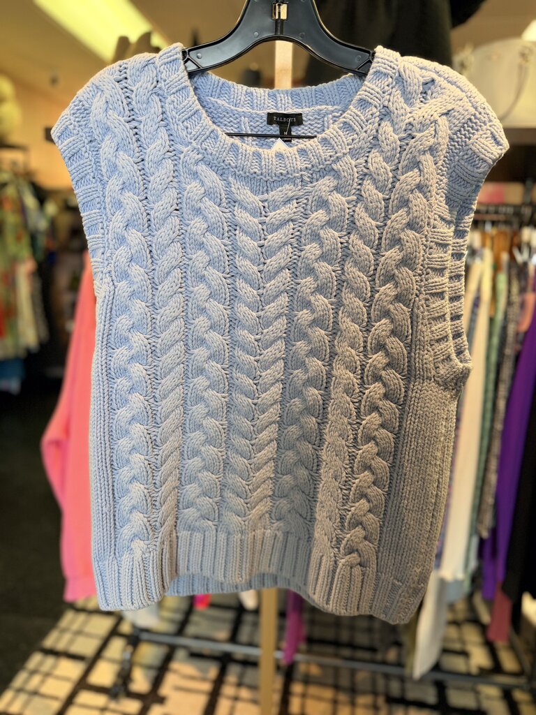 Talbots - Cable Knit Sweater Vest - Periwinkle