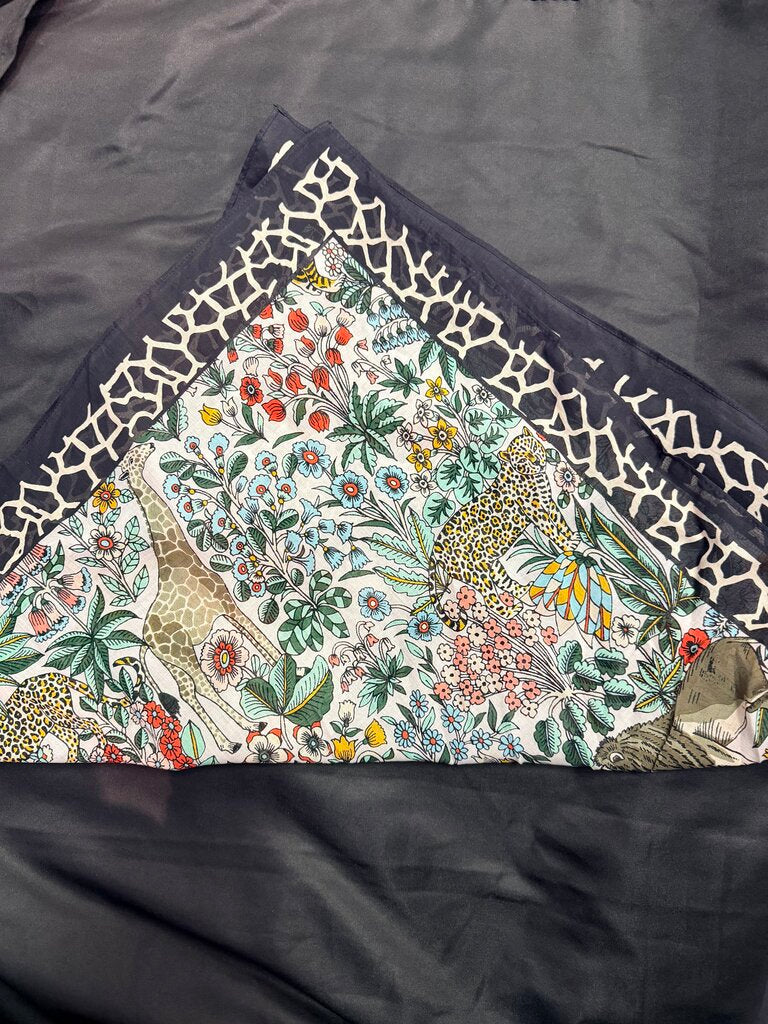 Talbots- Square Scarf - Jungle Print
