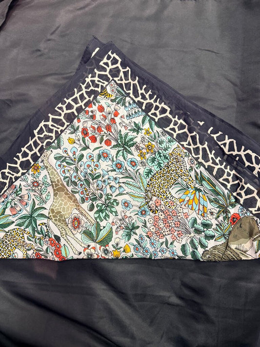 Talbots- Square Scarf - Jungle Print