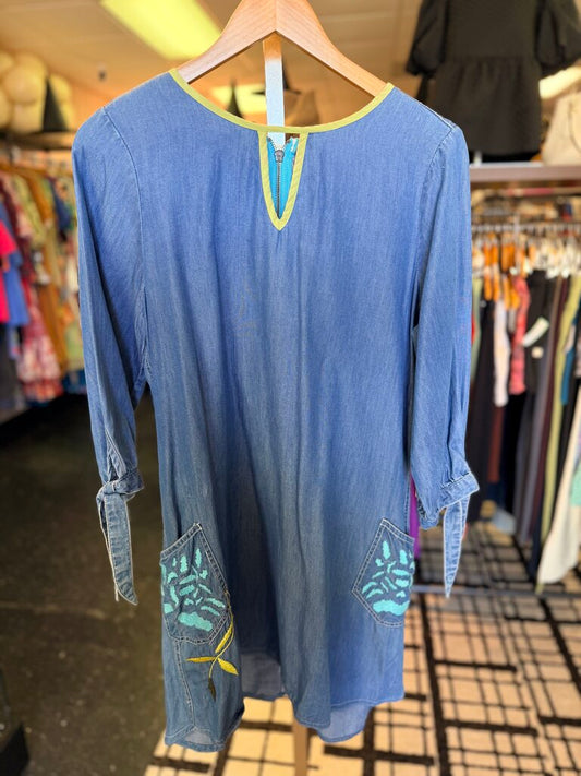VTG Bleu Bayou - LS Chambray Dress