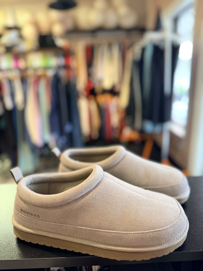 Bombas- Saturday Suede Slip Ons - Taupe