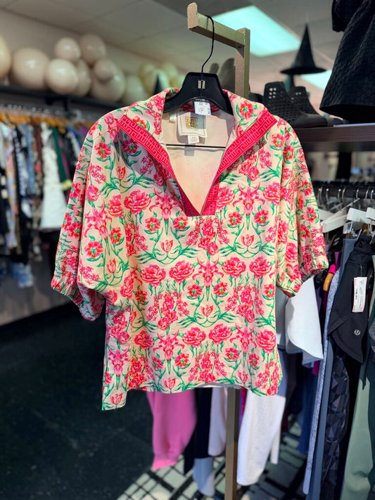 Emily McCarthy - Poppy Top in Garden Cheetah Print