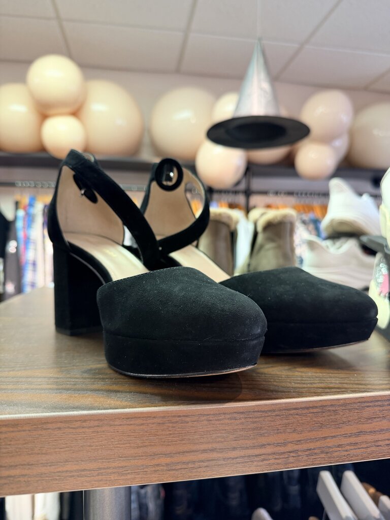 Pelle Moda - Lenor Suede Block Heels - Black
