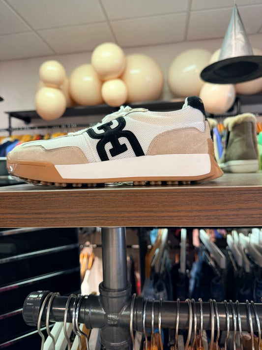 Sam Edelman-Langley Color Block Suede and Mesh Logo Sneakers